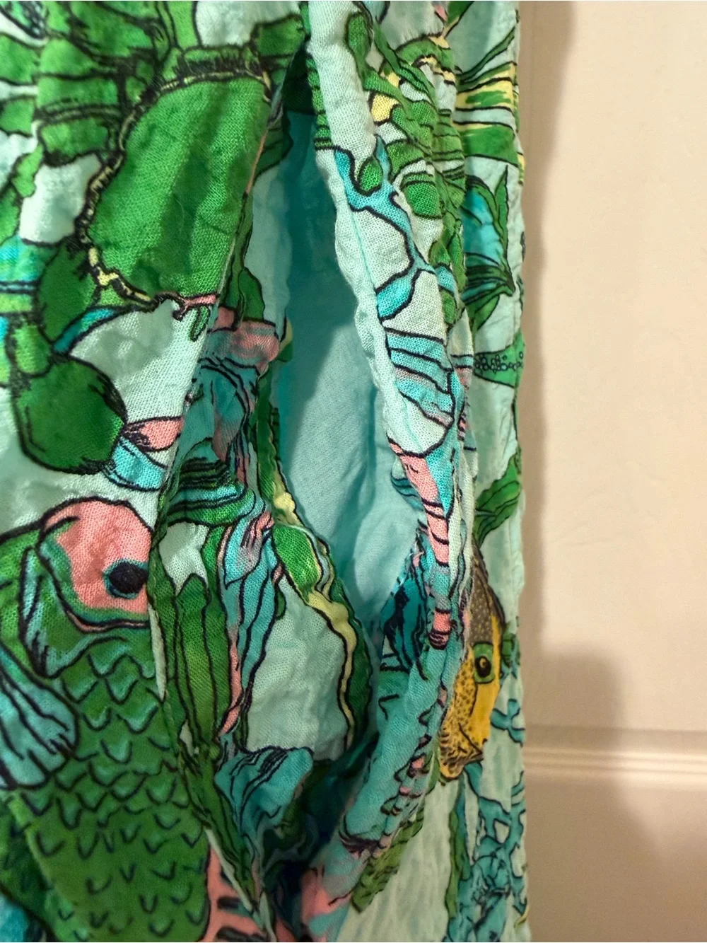 Kate Spade Under the Sea Tie-Strap Cotton Dress w Pockets Size M Medium - Picture 5 of 7